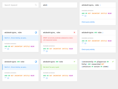 Search Query Filter Exploration card filter query search ui ux