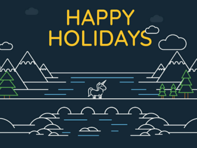Holidays Illustration egencia holiday illustration line unicorn