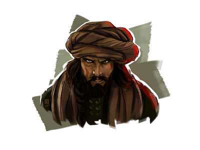 Ranveer Singh as Khilji digital painting illustration painting