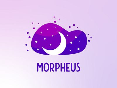 Morpheus - Sleeping App Logo app logo brand branding branding design cloud cloud app clouds logo logo design logo design branding logo mark logodesign logotype moon night playful purple purple logo sleep