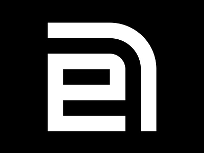 EA Monogram Logo - Black & White