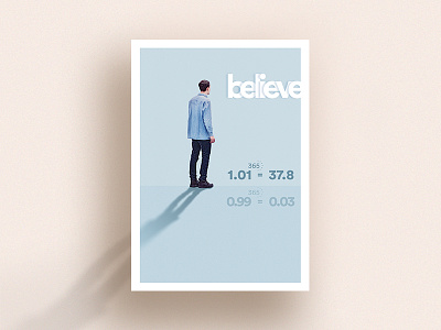 Believe Poster art believe motivation poster print