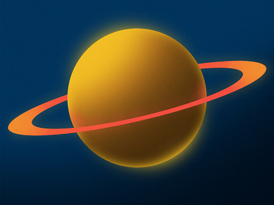 Gold planet gradients illustration minimalist planets space