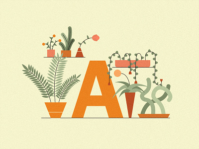 A for Plants illustration plants