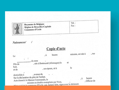 Birth Certificate Belgium birth certificate belgium birth certificate template