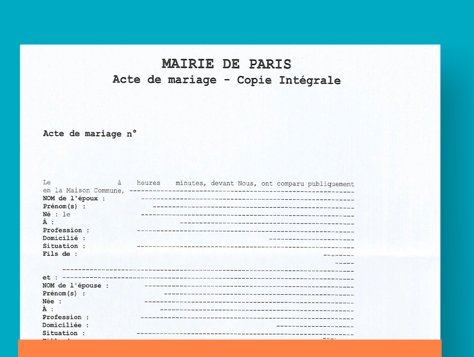 Marriage Certificate France by Universal Translation Services on Dribbble