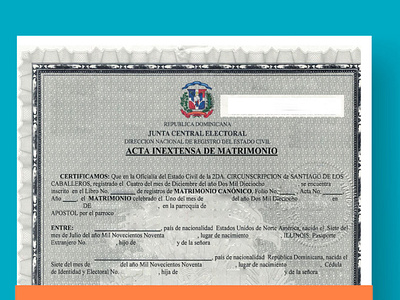 Marriage Certificate Template Dominicana