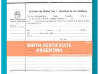 Birth Certificate Argentina birth certificate argentina