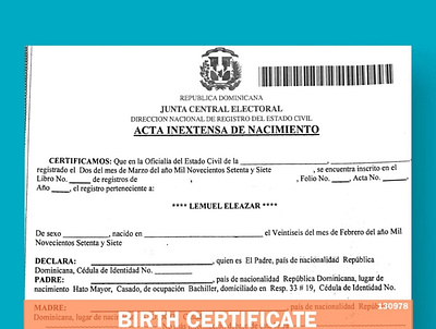 Birth Certificate Colombia birth certificate birth certificate template