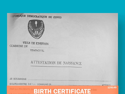 Birth Certificate Congo birth certificate birth certificate congo birth certificate template