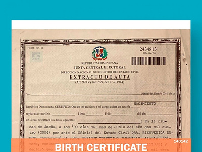 Birth Certificate Dominican Republic