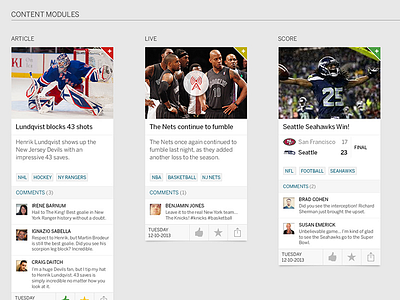 ESPN Live - Tile Variations