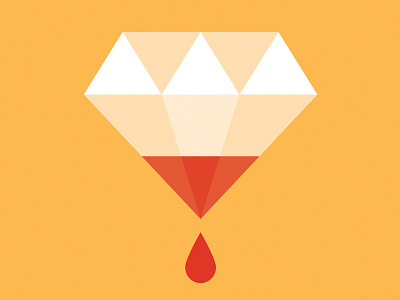 Blood Diamond blood color colour design diamond flat graphic icon illustration simple
