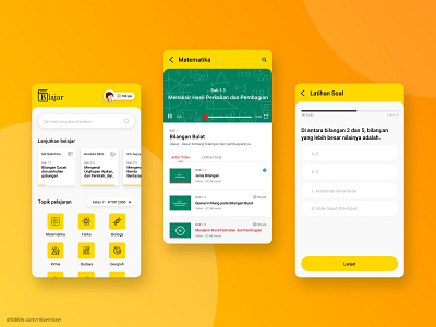 Blajar Learning App Platform bandung belajar indonesia learn learn app learning app learning platform mobile mobile app mobile app design mobile design ruang guru ui ui indonesia uidesign uiux ux uxdesign yellow zenius