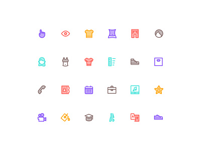 Icon set for HAHO part 3 body daily design system flat icon flaticon general haho icon icon artwork icon set icon style iconography icons information informational ui uidesign uiux user profile vector