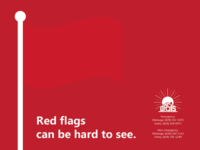 Red flags can be hard to see. adobe illustrator advertising design proactive psa