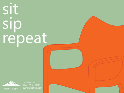 Sit, Sip, Repeat adobe illustrator advertising branding design