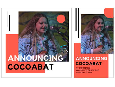 Announcing Cocoabat advertising poster poster design social media social media design