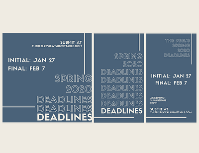 Spring 2020 Deadlines adobe illustrator advertising design nonprofit poster poster design social media social media design