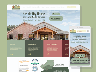 Hospitality House Website branding design nonprofit ui ux website website design