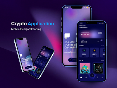 Crypto Application app branding crypto design figma mobile nft ui wallet