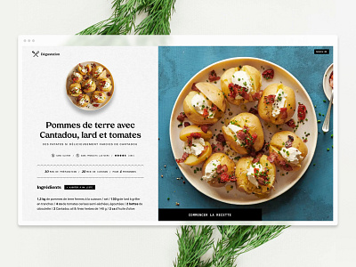 Food Recipes - Dégustation bold bowl clean cook delicious design food homepage landing page recipes simple typography ui ux ux design webdesign website