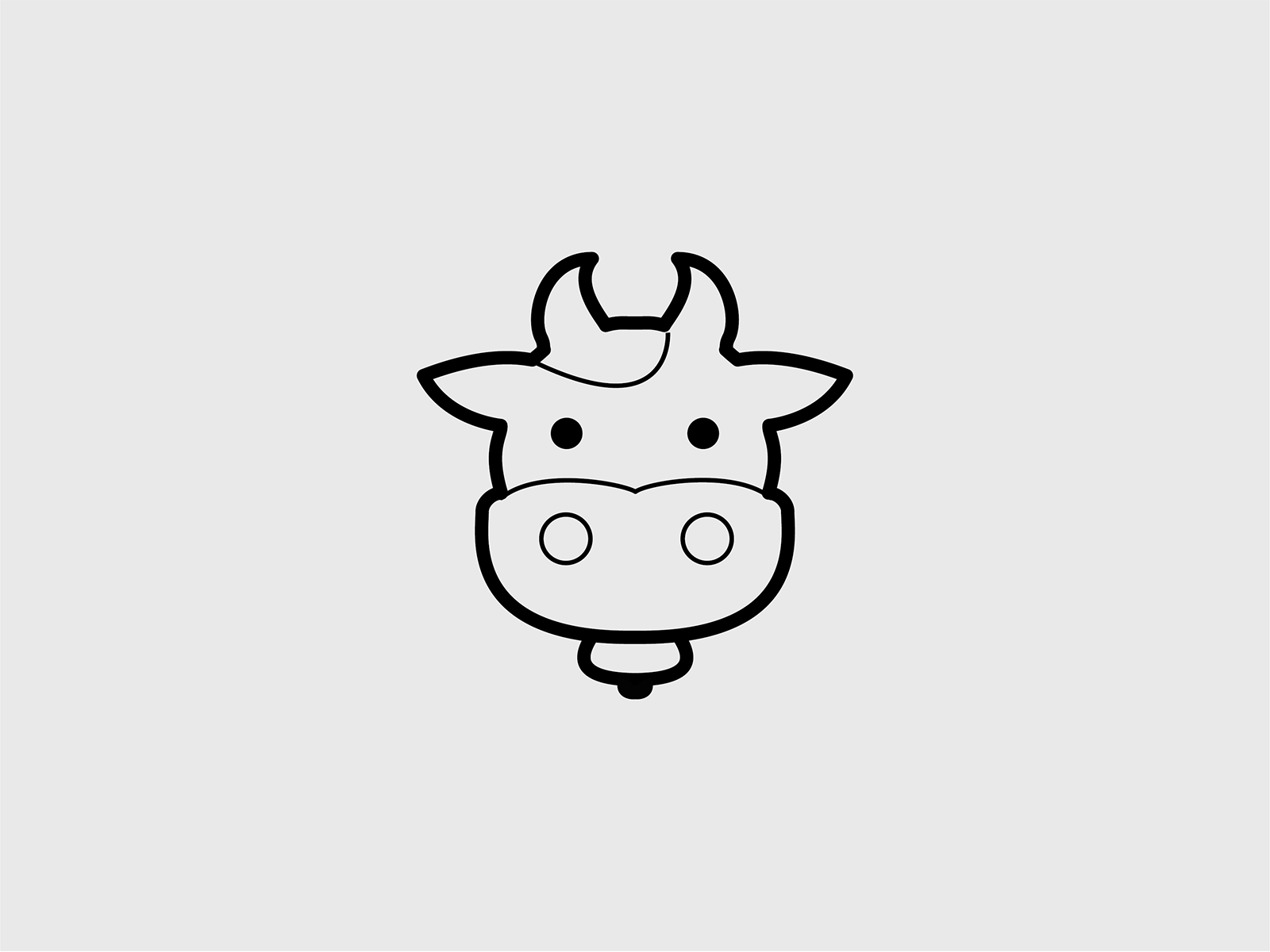Fryburger - Logo test animal brand design branding clean cow identity logo logo design logotype mark simple typography vector