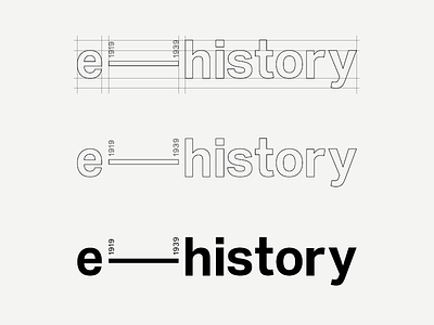 e-history - logo branding education history interactive logo simple