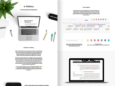 e-history - landing page