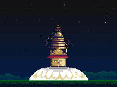 Swayambhunath in pixels
