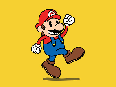 It's-a me, Mario! illustration mario rubber hose videogame