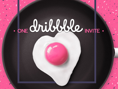Invite dribbble egg invitation invite pink