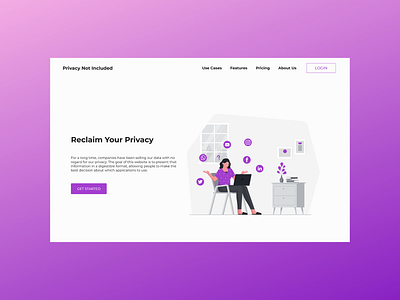 Privacy Not Included Home Page Design app design ui ux website