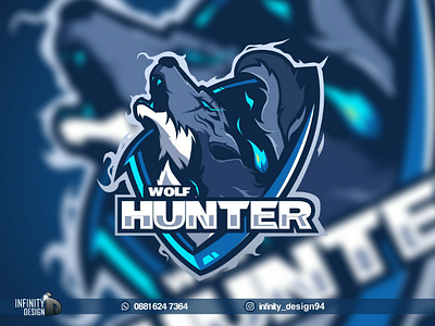Wolf Hunter Gaming esport logodesign logogaming
