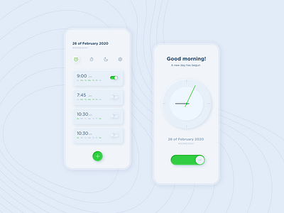 Alarm clock mobile app consept