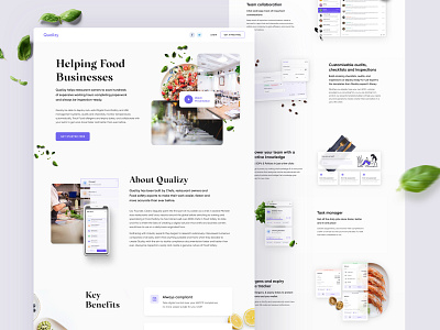 Qualizy - Landing page clean creative design food images kitchen landing page minimalistic restaurant techno ui ux web website