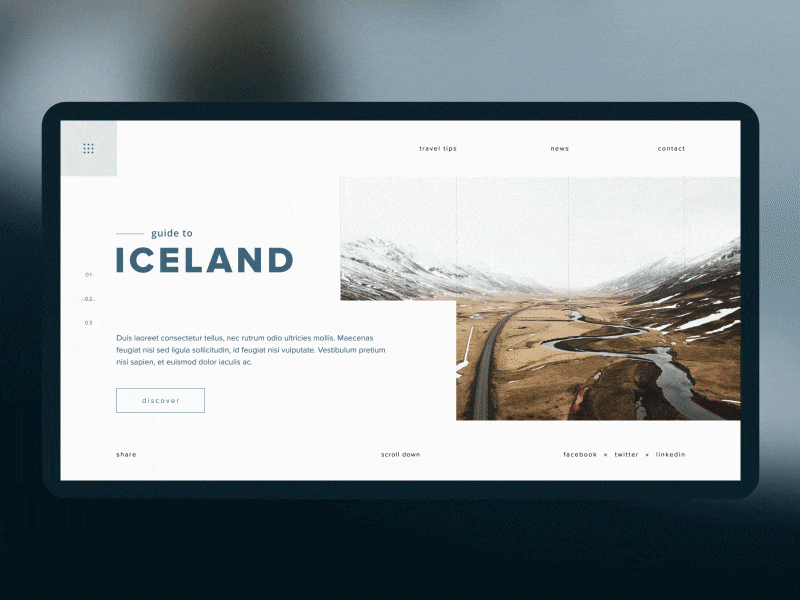 Iceland — Norway adobe xd animation design ui ux web website