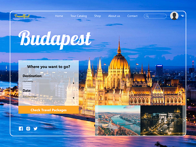 budapest travel landing page pro travel ui web webdesign