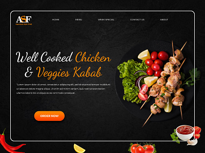 food landing page branding food landing page ui