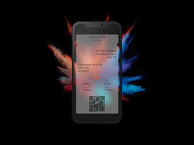 Glassmorphism Boarding Pass