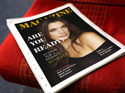 Magazine cover design indesign magazine mockup photoshop summer