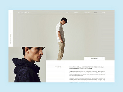 Native Youth ecommerce fashion flat minial website