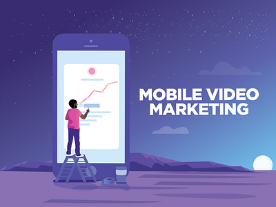 MOBILE VIDEO MARKETING ILLUSTRATION