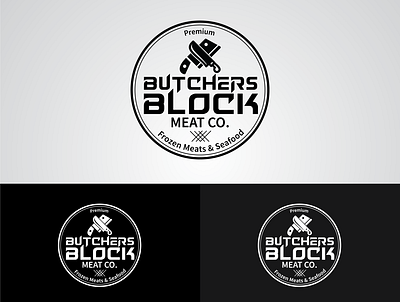 Butchers Block Meat Co. branding design logo vector