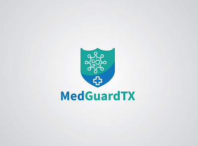 MedGuardTX Logo branding design icon logo typography vector