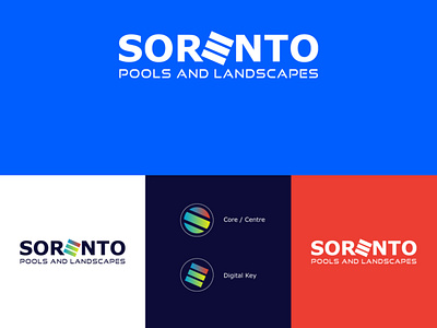 SORENTO ~ pools and landscapes branding illustration logo logodesign logodesigns vector