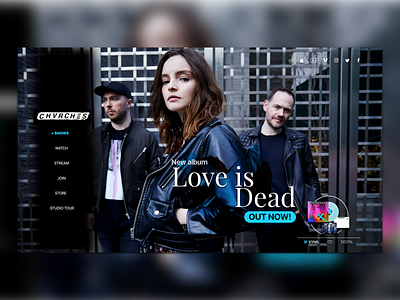 CHVRCHES WEB CONCEPT adobexd brand chvrches clean music uiux ux website