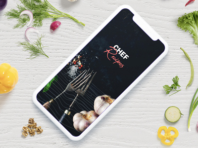 Chef Recipes Apps app brand clean figma food ui