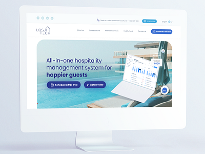 Hospitality system brand clean design figma ui uiux ux website