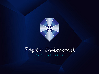 PAPER DAIMOND BRANDING LOGO brand identity branding creative logo mordern logo